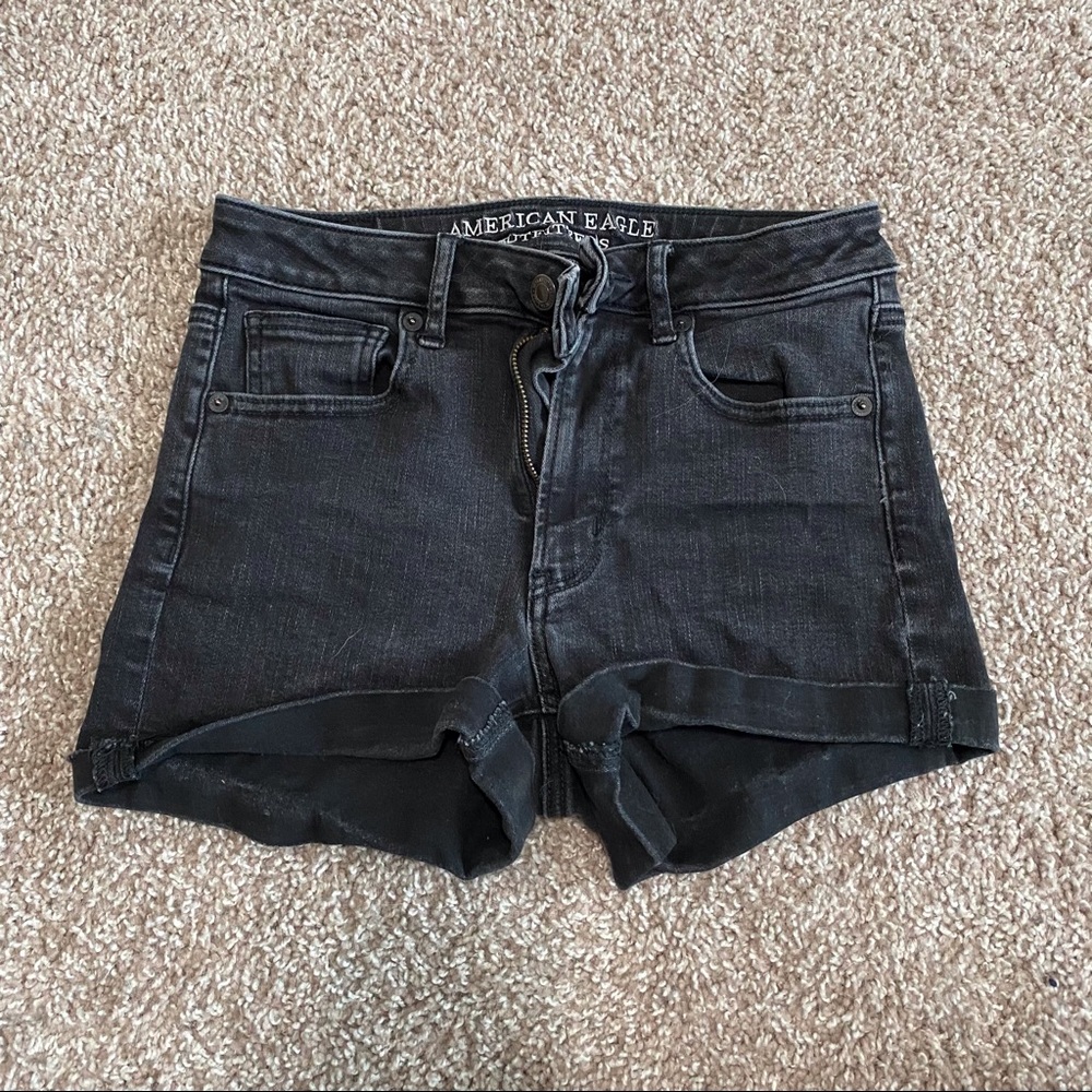 American Eagle Stretch Black Shorts